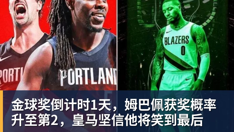 金球奖倒计时1天,姆巴佩获奖概率升至第2,皇马坚信他将笑到最后